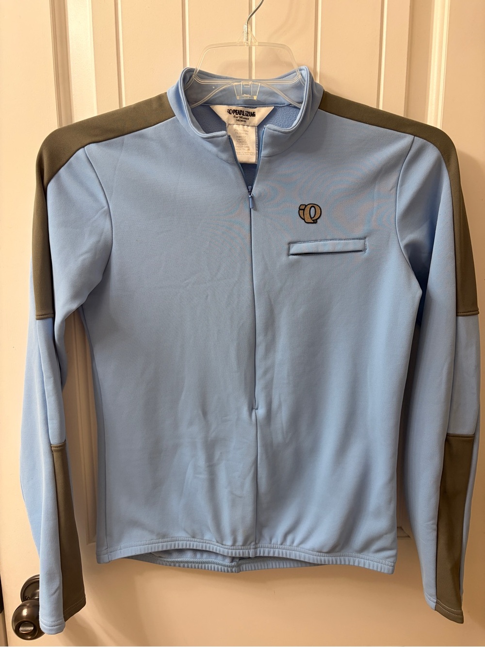 Vintage Pearl Izumi L/S Zip Pullover Thermal Cycle Jersey Blue Women's Medium